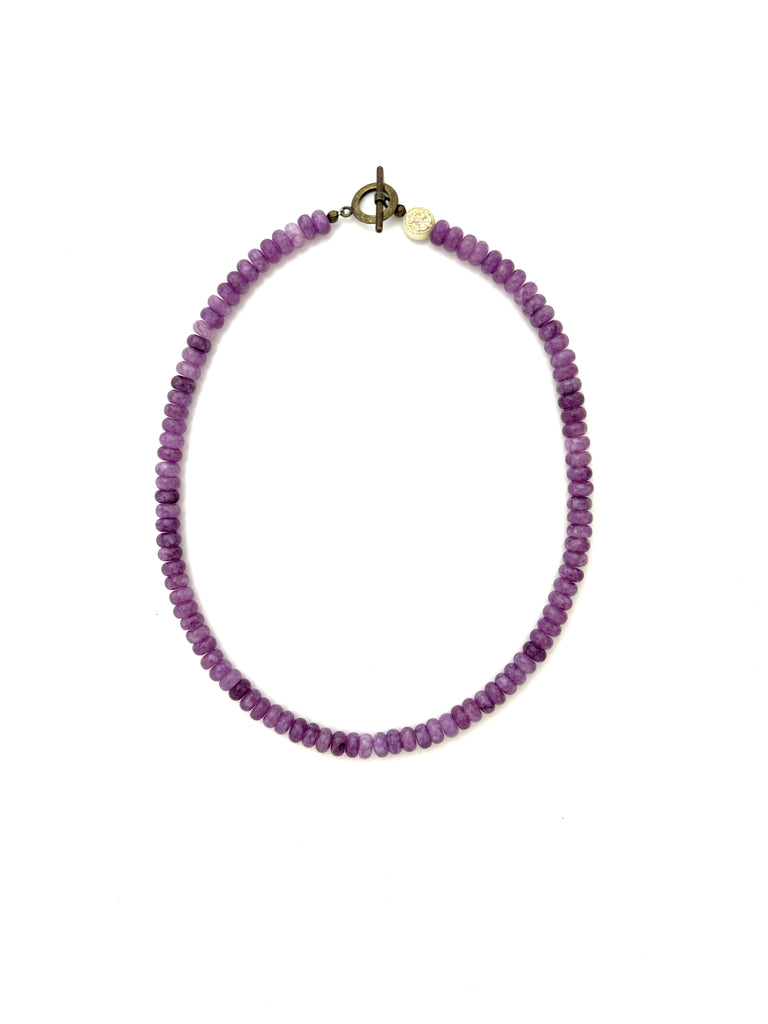 Purple Glass Beads - 18”