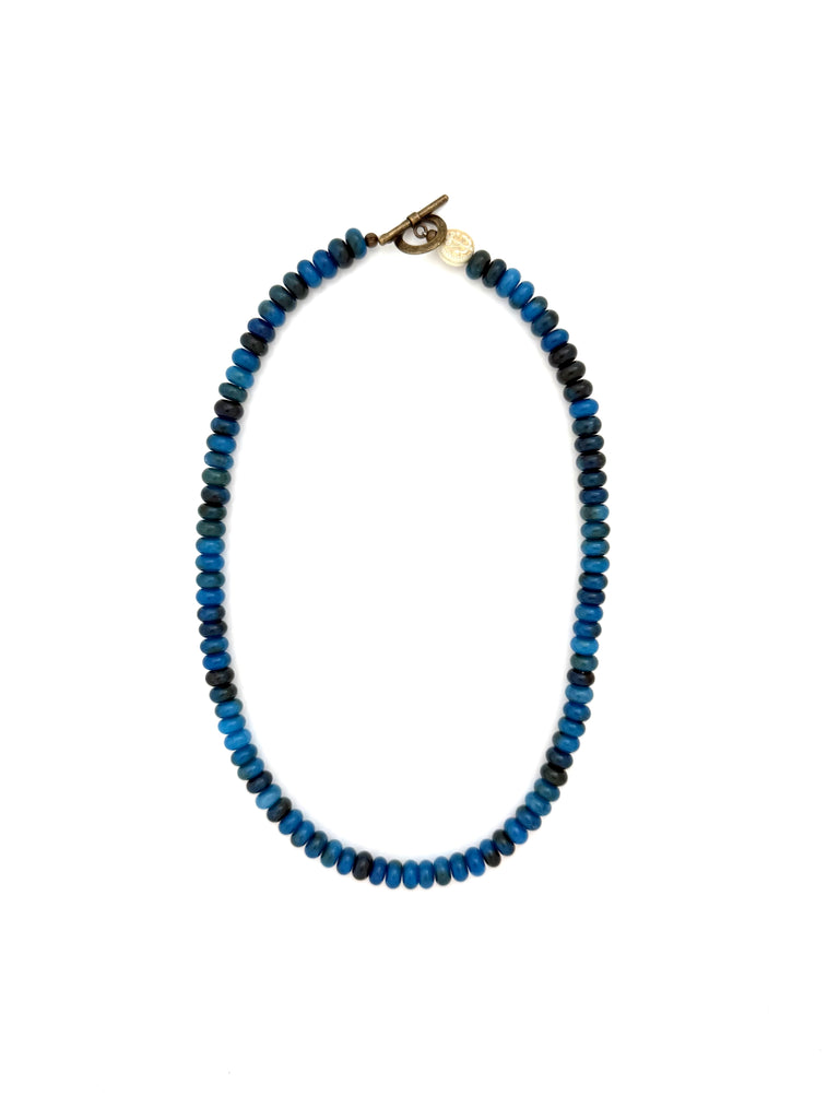 Blue Glass Beads - 18”