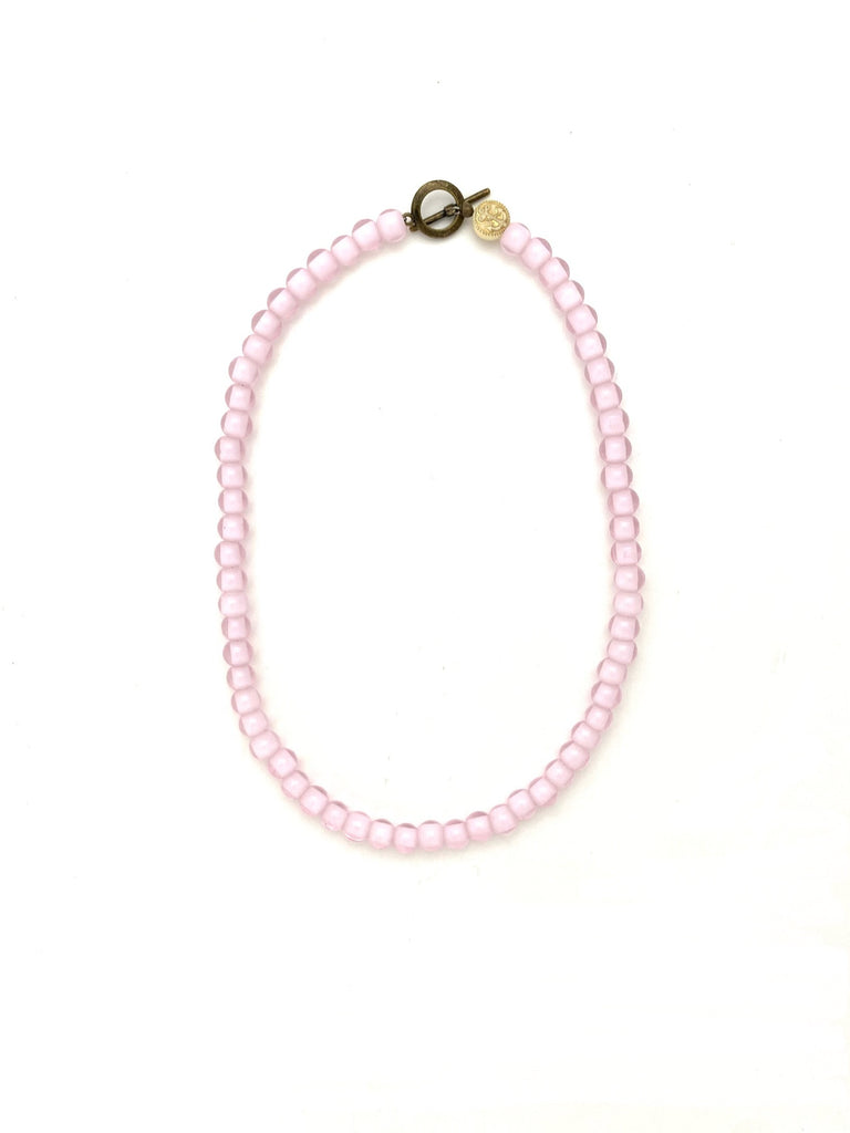 Blush Glass Beads - 18”