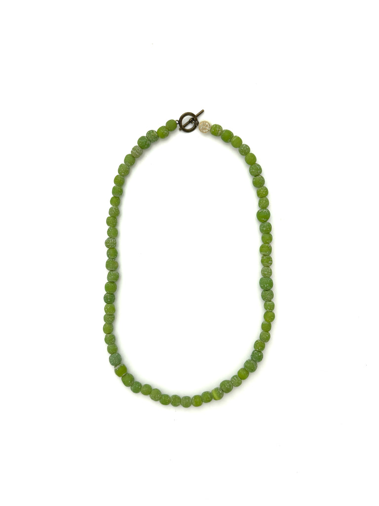 Green Glass Beads - 22”