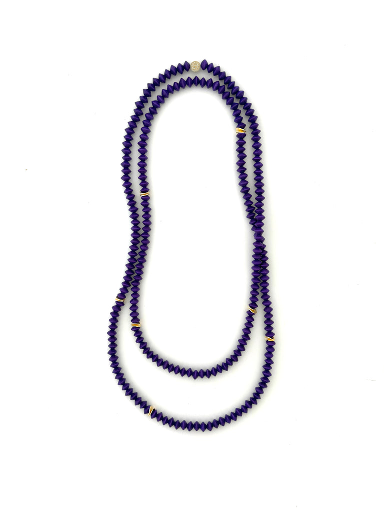 Long Wrap Necklace - purple