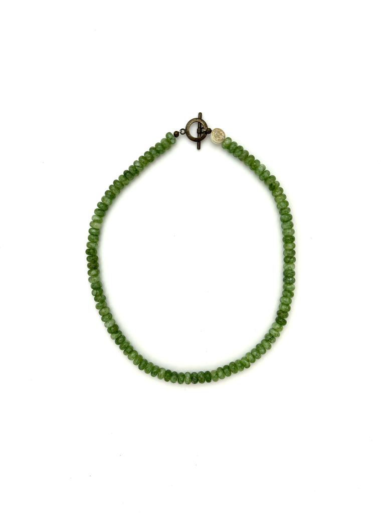 Green Glass Beads - 18”