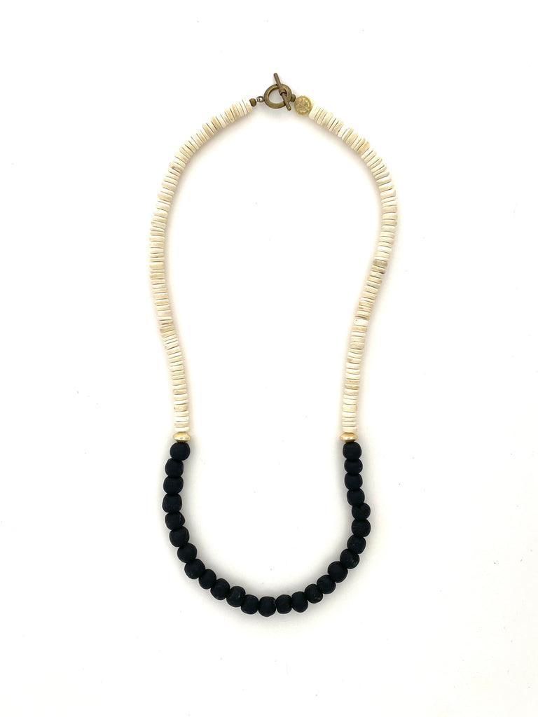 Black Glass Beads - 27”