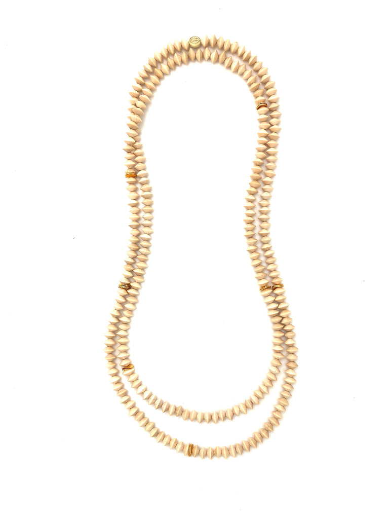 Long Wrap Necklace - natural