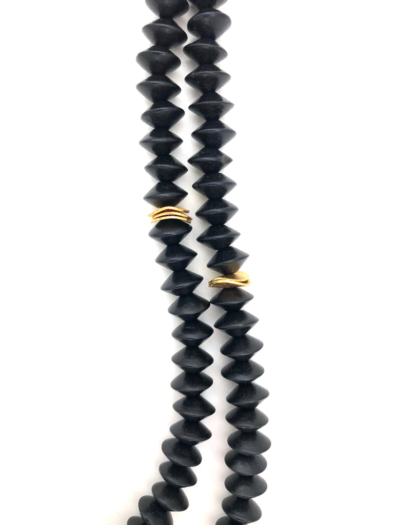 Long Wrap Necklace - black